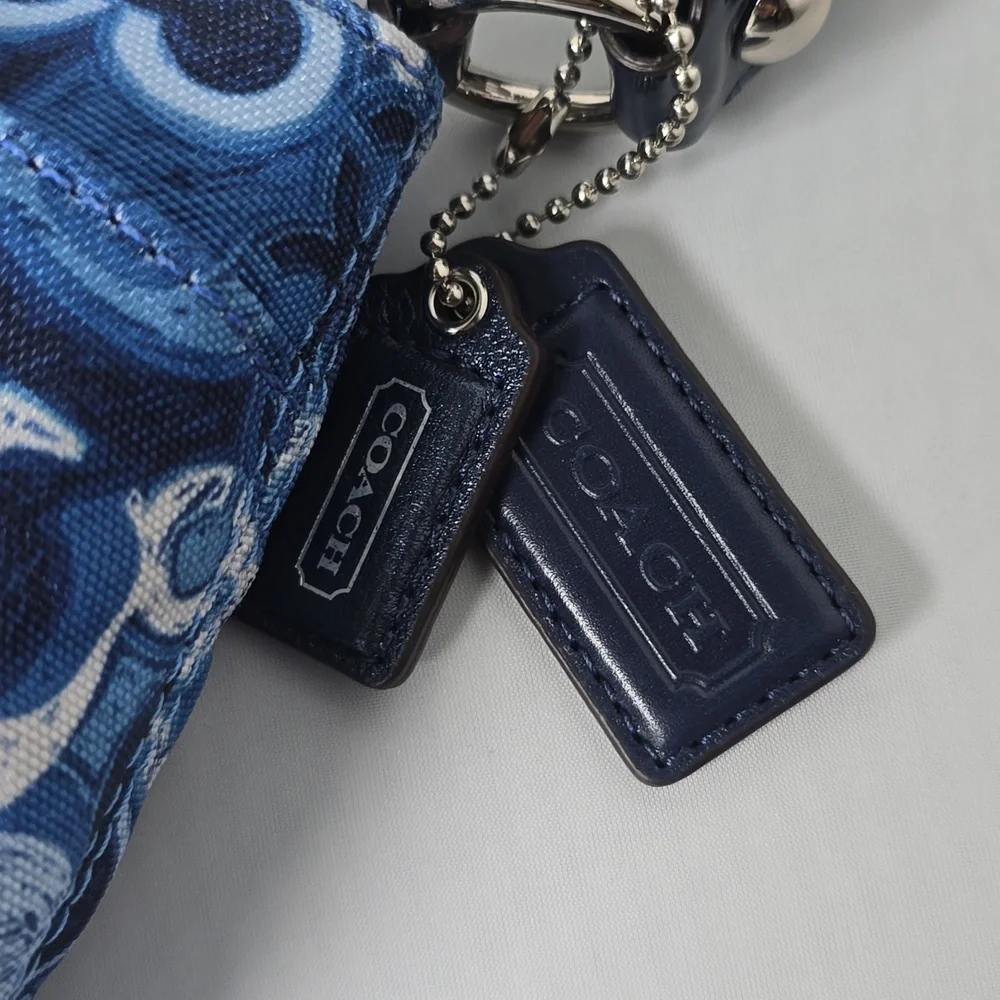 NWT Coach Blue Patterned Crossbody Bag - Picture 2 of 10
